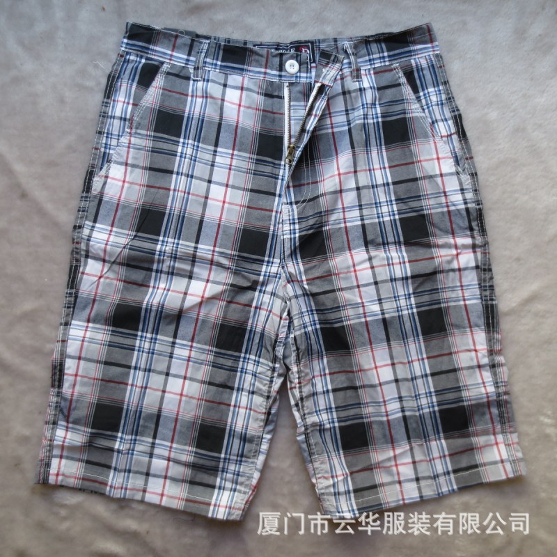 價優條格子時尚休閒風格多色32到40碼梭織棉偏薄庫存男裝短褲批發・進口・工廠・代買・代購