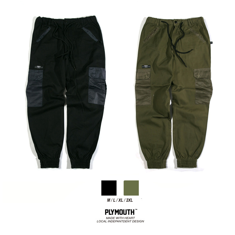 男式休閒褲 16原創潮牌秋冬新款 工裝多袋寬松JOGGER PANTS縮腳褲批發・進口・工廠・代買・代購
