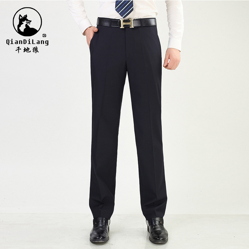 16新款男士高檔正裝商務職業西裝褲直筒藍色男士西裝褲修身一件代發批發・進口・工廠・代買・代購