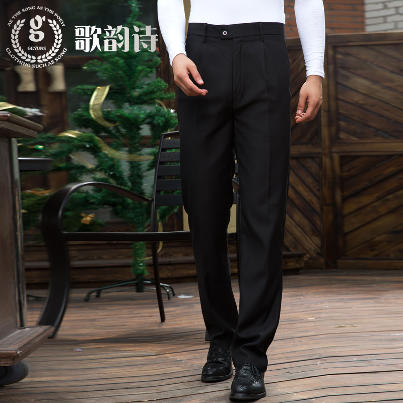 歌韻詩服務員男褲酒店服務生褲子黑色西裝褲百搭男褲酒店工作褲秋裝批發・進口・工廠・代買・代購