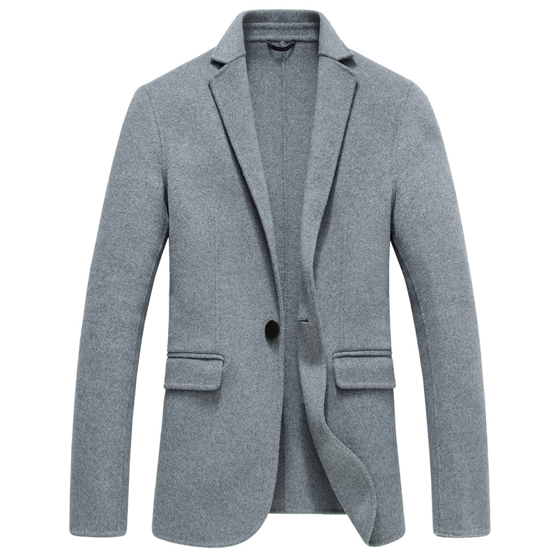 2016秋季新款奢華男式雙麵羊毛休閒西服高檔雙麵羊絨外套一件代發批發・進口・工廠・代買・代購