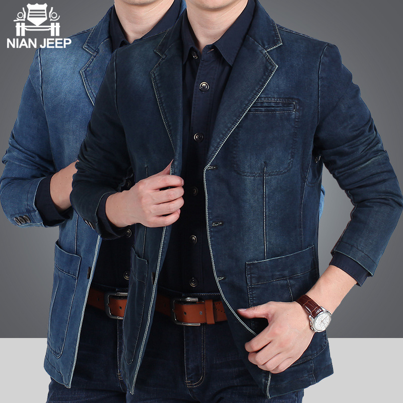 新款nian jeep牛仔西裝男 休閒寬松大碼青年牛仔西服外套2182工廠,批發,進口,代購
