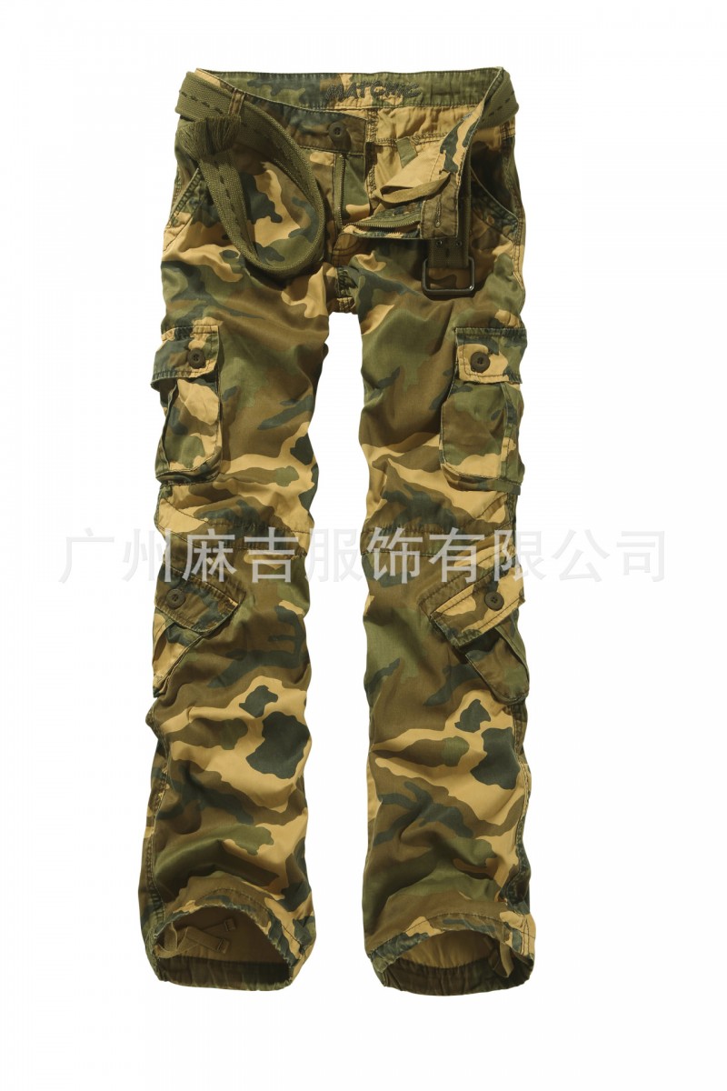 match 麻吉新款女裝褲 洗水工裝褲 多袋直筒褲長褲 綠迷軍裝 2036批發・進口・工廠・代買・代購