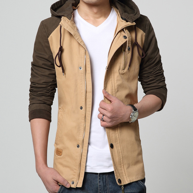 2015男士外套春秋裝青年 男裝夾克潮修身連帽上衣休閒茄克衫韓版工廠,批發,進口,代購