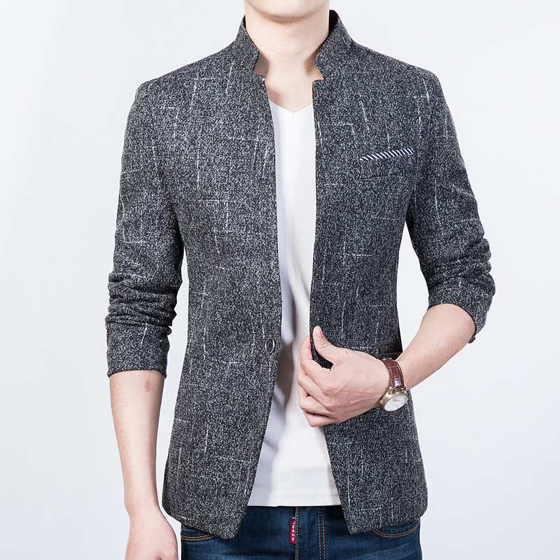 2016秋裝新款男款西服外套男士立領小西裝高品質西服大碼工廠,批發,進口,代購