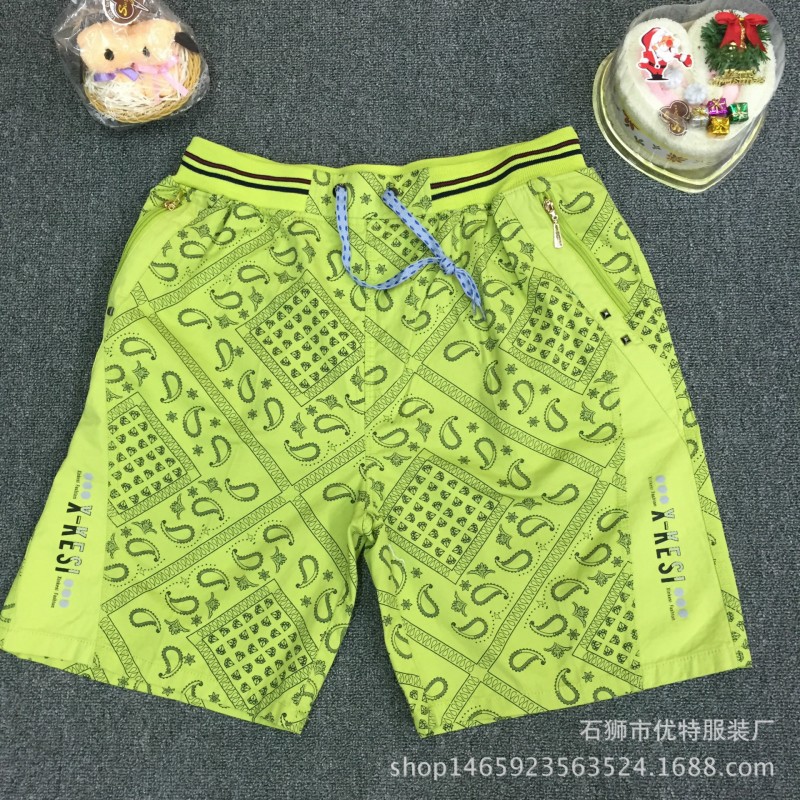 男裝夏季新款全棉大碼中老年休閒五分褲中褲沙灘短褲廠傢男褲批發批發・進口・工廠・代買・代購