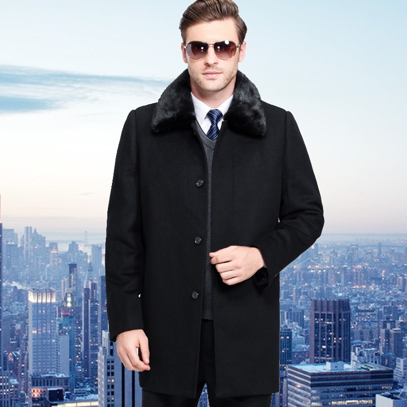 2016冬裝正品牌羊絨外套男式加厚可拆內膽高端尼克服爸爸裝工廠,批發,進口,代購