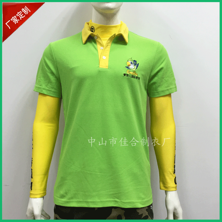 翻領廣告T恤衫廠傢定做男女式polo開胸t-shirt全棉員工文化衫定製工廠,批發,進口,代購