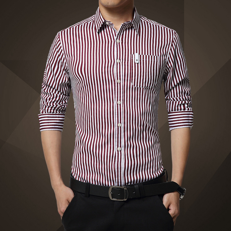 2016春季韓版男士襯衫長袖條紋絲光棉免燙襯衣男式修身顯廋薄款工廠,批發,進口,代購