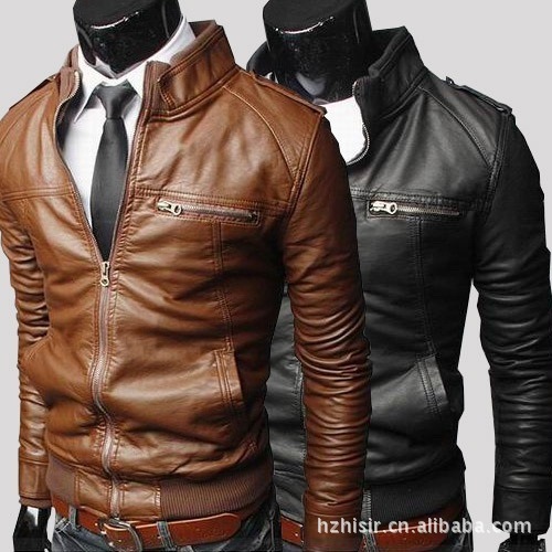 ebay爆款外貿男裝PU機車皮衣男士純色立領外套英倫歐版現貨PY08批發・進口・工廠・代買・代購