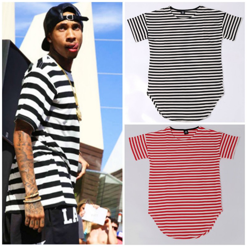 men striped t-shirt oversize 高街東大門條紋短袖T恤圓弧下擺男工廠,批發,進口,代購