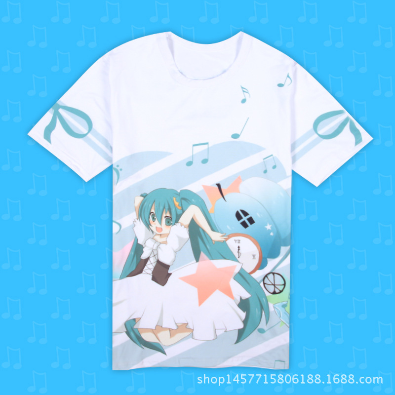 廠傢批發 初音未來動漫T恤 鏡音雙子 夏裝短袖男動漫周邊衣服T恤工廠,批發,進口,代購