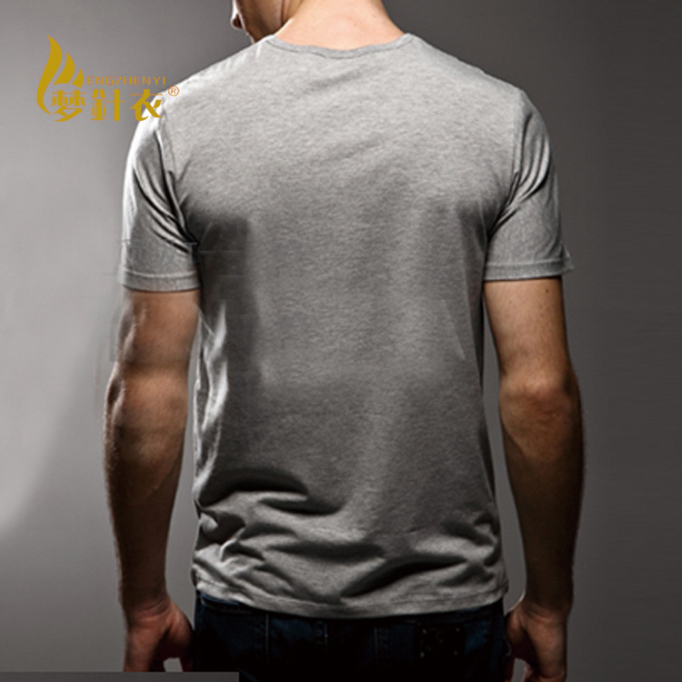 廠傢批發 男士韓版修身莫代爾打底衫V領純色短袖大碼t恤工廠,批發,進口,代購