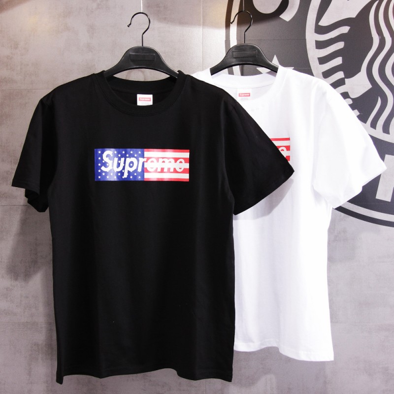 夏季潮牌滑板潮牌Supreme美國國旗BOX短袖T恤K508工廠,批發,進口,代購