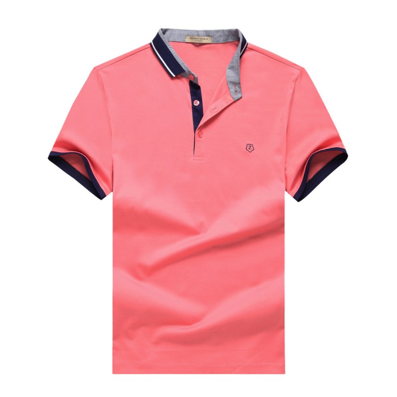 男士短袖T恤立領2016新品商務純色潮男T恤純棉工廠,批發,進口,代購