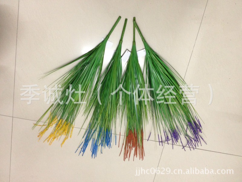 仿真草 把束 5頭魚線泡沫  居傢擺設 小額批發工廠,批發,進口,代購