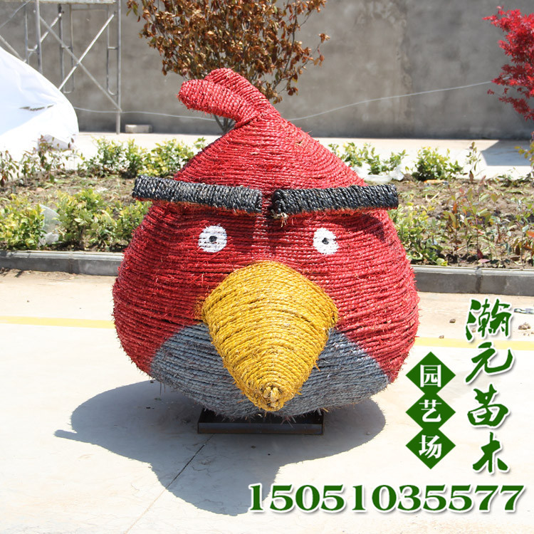 批發稻草藝術品任意來圖手工定做憤怒的小鳥 稻草人製品 工藝品工廠,批發,進口,代購