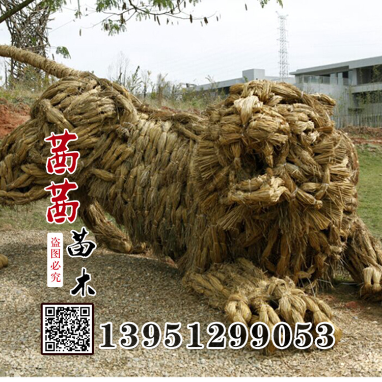 稻草人定做製作防寒保暖乾稻草稻草文化稻草工藝品動物卡通人物工廠,批發,進口,代購