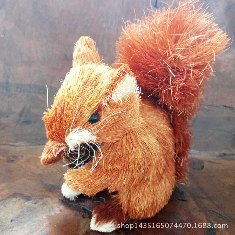 草編工藝品批發 草編松鼠 特色手工藝品 松鼠創意擺件工廠,批發,進口,代購