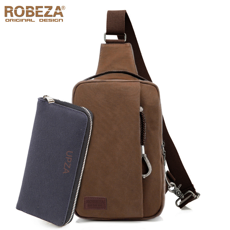 ROBEZA2016新款男士胸包休閒單肩包帆佈腰包韓版旅行包潮批發8801批發・進口・工廠・代買・代購