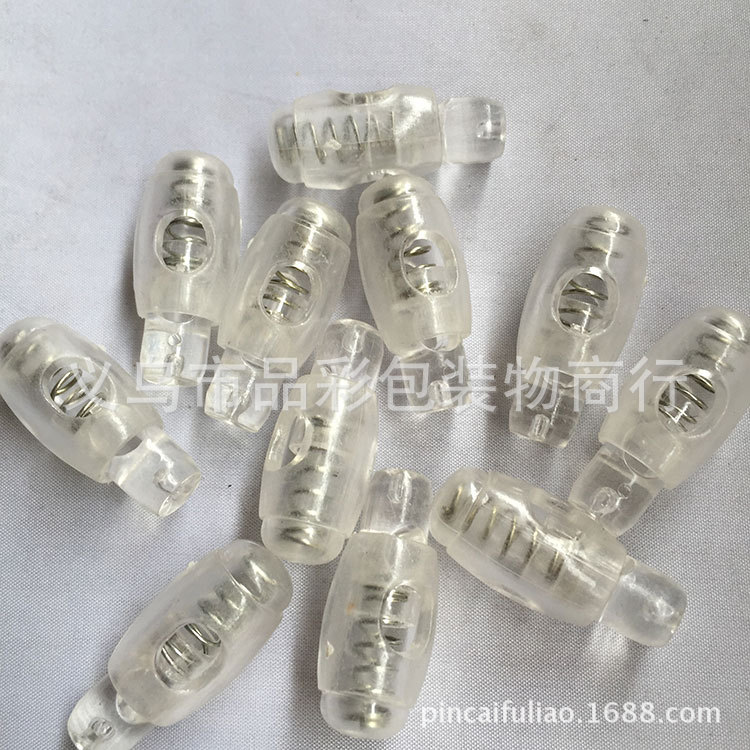 供應透明繩鎖扣 子彈頭彈簧扣 尼龍調節扣 箱包配件工廠,批發,進口,代購