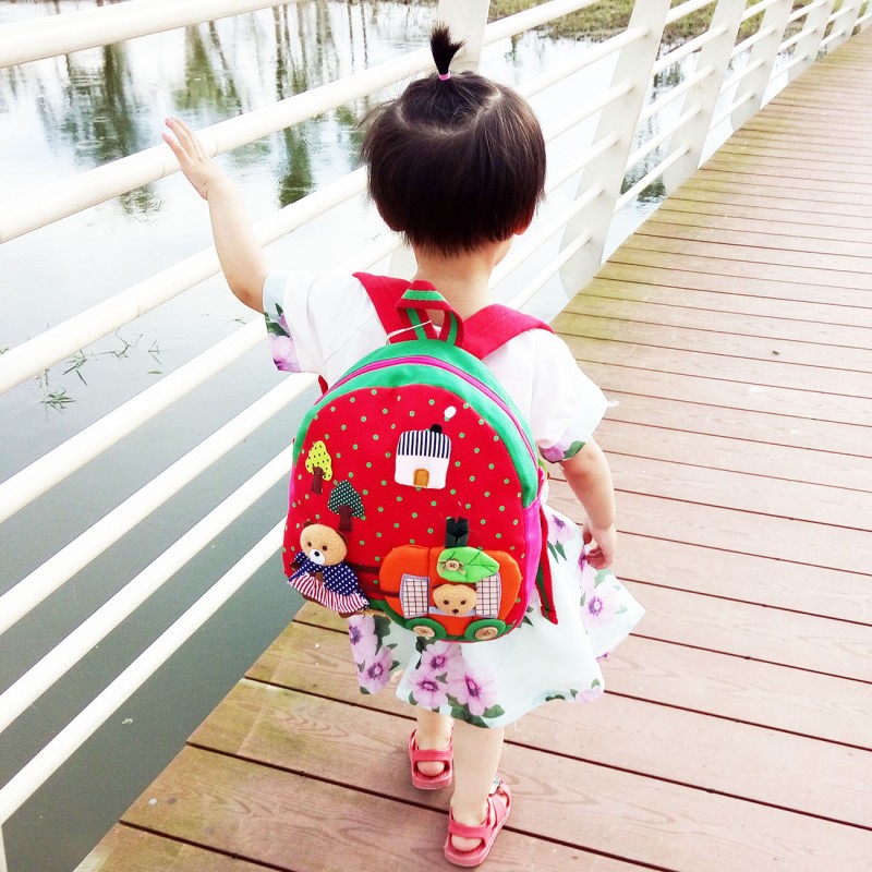 開學熱銷幼兒園兒童書包卡通可愛兔子南瓜車純手工雙肩背包混批批發・進口・工廠・代買・代購