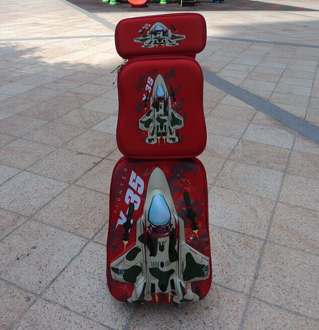 卡通兒童拉桿箱 2015年航空火箭EVA18寸旅行箱餐包筆盒3件套批發・進口・工廠・代買・代購