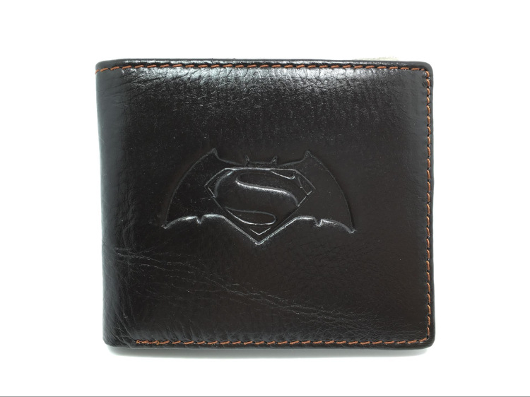漫威超級英雄錢包 Superman超人大戰蝙蝠俠男真皮牛皮短款錢包批發・進口・工廠・代買・代購
