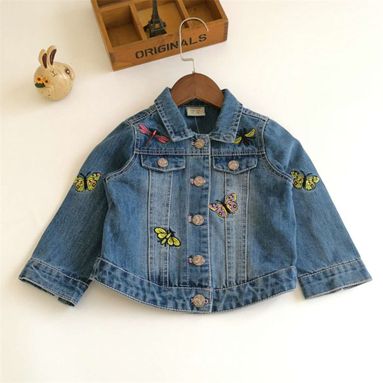 外貿原單童裝牛仔服2017春款兒童刺繡牛仔服韓版女童休閒牛仔外套批發・進口・工廠・代買・代購