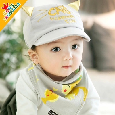 2016公主媽媽春秋新款CAT棒球帽套裝男女寶寶純棉帽子兒童帽工廠,批發,進口,代購