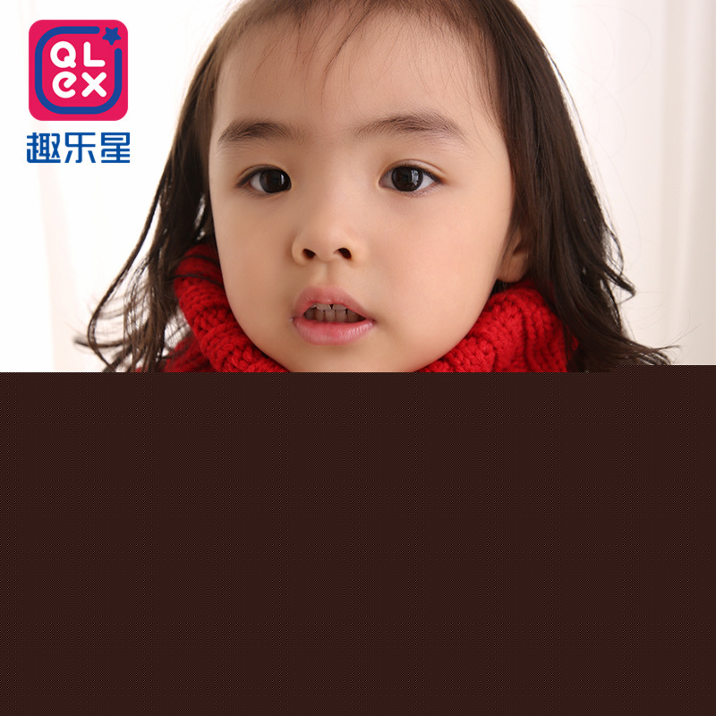 趣樂星2016新款秋冬季兒童韓版創意保暖純色男孩女孩毛線圍脖圍巾工廠,批發,進口,代購