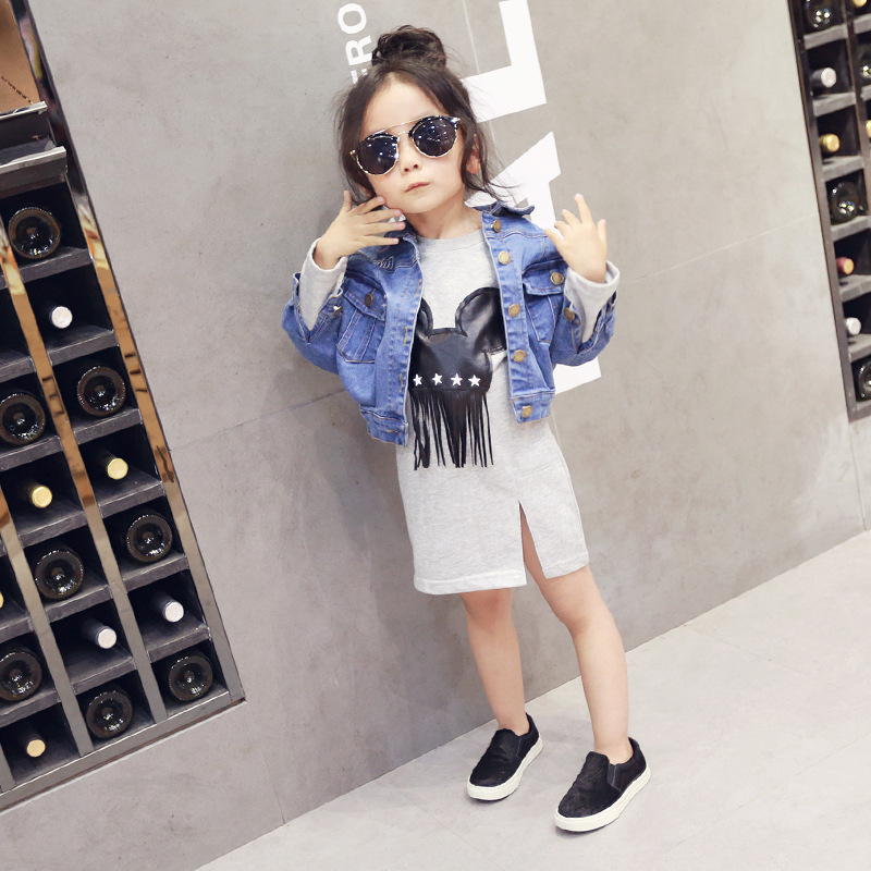 提米童裝2016新款韓版兒童牛仔外套女孩短款牛仔上衣一件代發批發・進口・工廠・代買・代購