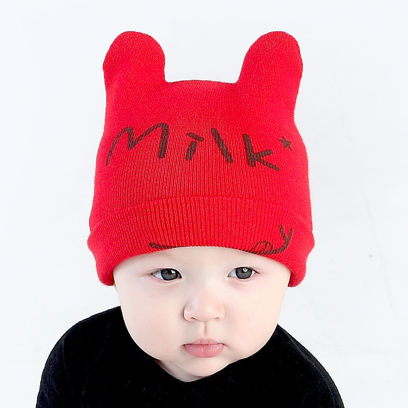 2016新款5023公主媽媽嬰兒童帽套頭帽寶寶棉線帽子男女雙角春秋工廠,批發,進口,代購
