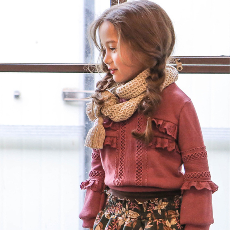 韓版兒童保暖針織圍巾 冬季親子裝圍巾（一米三長） 保暖圍巾工廠,批發,進口,代購