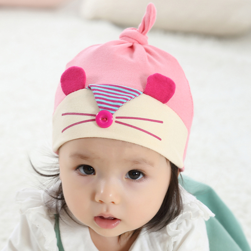 2016新款寶寶帽子小松鼠套頭帽嬰兒帽純棉新生兒帽單帽工廠,批發,進口,代購