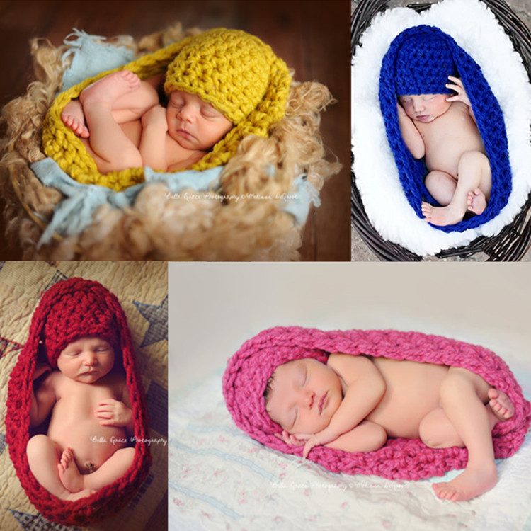 2016年新款嬰兒睡袋造型服兒童手工針織帽子兒童攝影毛線套裝批發批發・進口・工廠・代買・代購