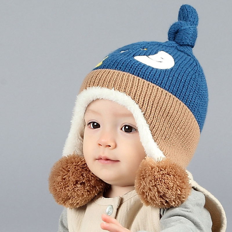 2016新款5042公主媽媽嬰兒童帽套頭帽寶寶棉線帽子男女星月毛線帽批發・進口・工廠・代買・代購