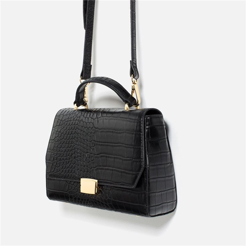 ZARA TRAFA女包2016新款鱷魚紋小方包手提包單肩包斜挎包批發・進口・工廠・代買・代購