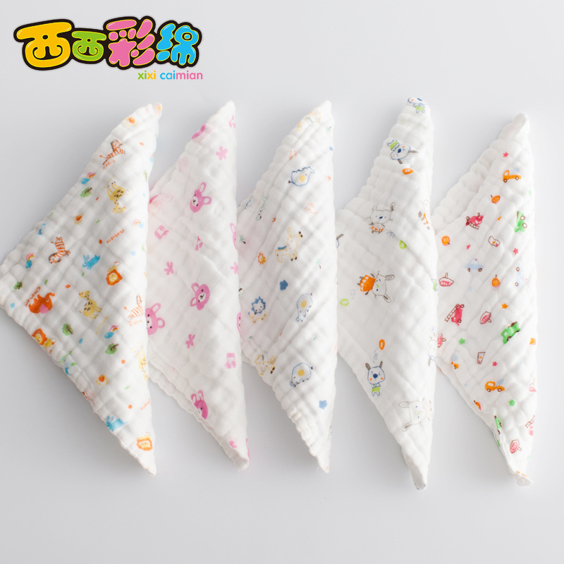 6層23*23cm 紗佈口水巾純棉 醫用級嬰兒口水巾超柔水洗寶寶手帕批發・進口・工廠・代買・代購