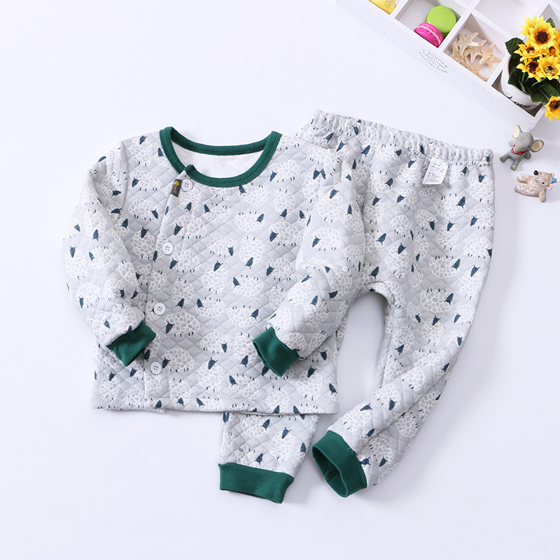 16冬款小雨傘一件代發男童韓版傢居服純棉內衣兩件套裝B39284-d2批發・進口・工廠・代買・代購