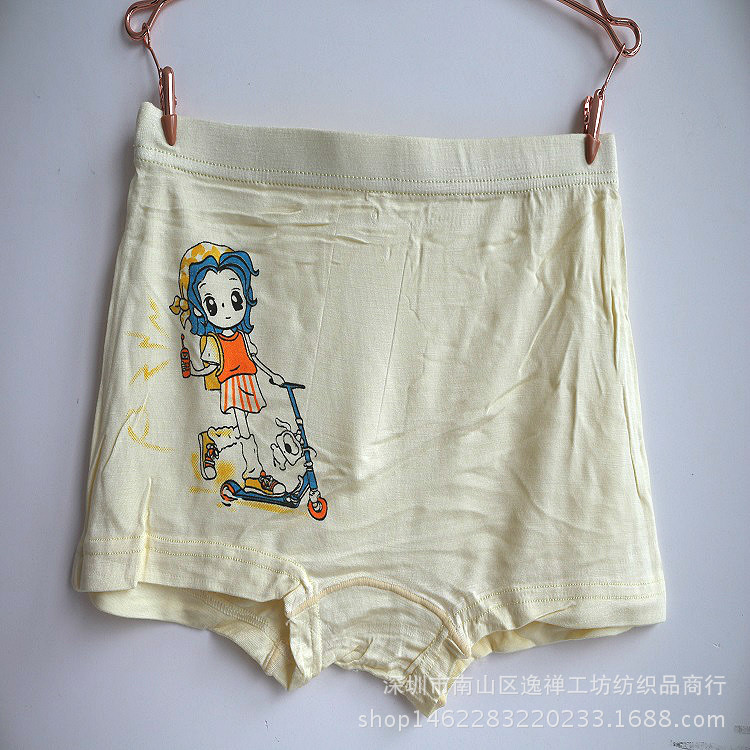 兒童混色裝透氣抗菌竹纖維卡通小女孩印花平角褲4歲~8歲低價促銷工廠,批發,進口,代購