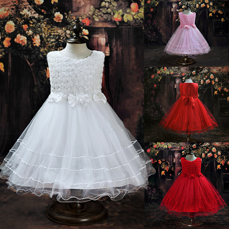 2015年女孩公主花蝴蝶結蕾絲婚紗公主兒童/童裝禮服批發・進口・工廠・代買・代購
