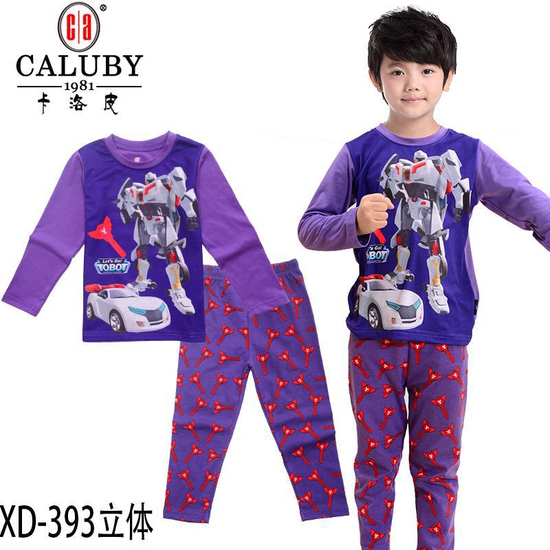 2-7歲新款tobot兒童傢居服套裝caluby-1981童裝批發・進口・工廠・代買・代購