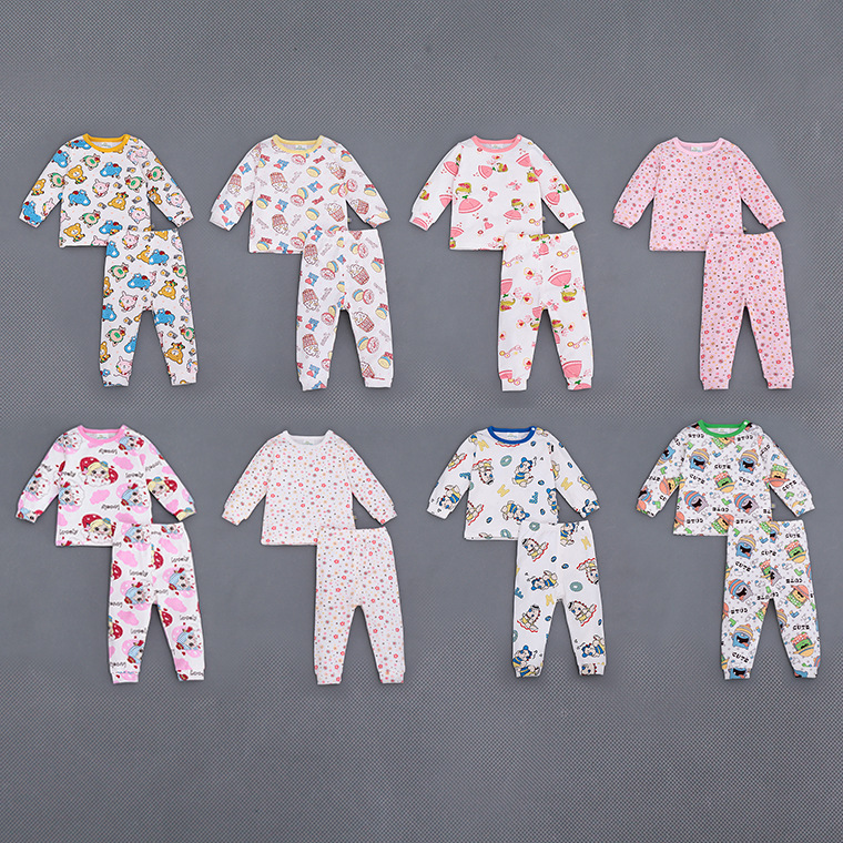嬰兒衣服2016秋款嬰童傢居服卡通滿印男女童套裝寶寶秋款套裝 棉工廠,批發,進口,代購