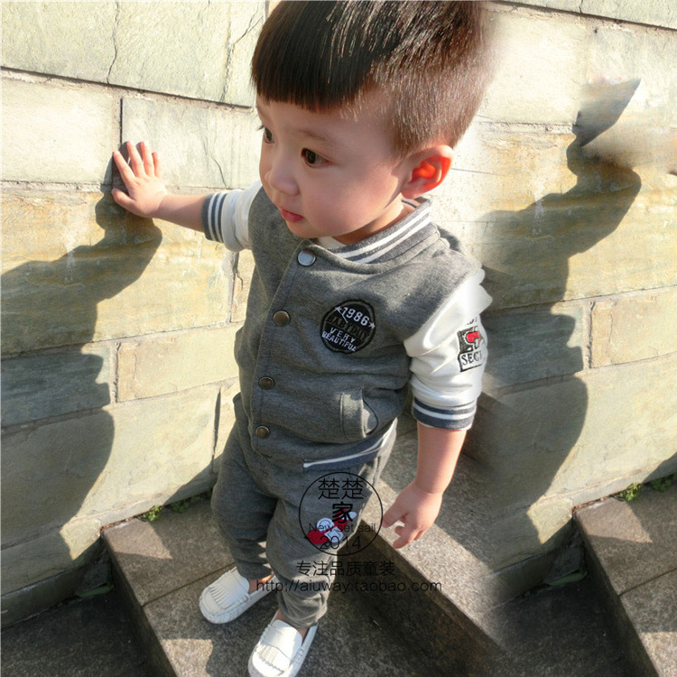 童裝兒童秋款 韓版男童休閒套裝 小童可開檔棒球服套裝 一件代發批發・進口・工廠・代買・代購