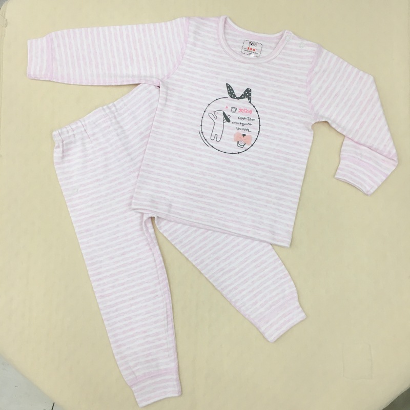 嬰兒服裝新款天然有機彩棉無骨縫製肩扣套兒童內衣批發・進口・工廠・代買・代購