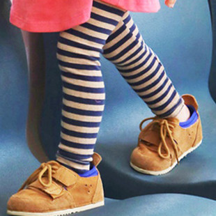 baby force 2015冬季新款女童加絨內搭褲 不倒絨條紋女童褲 童褲工廠,批發,進口,代購