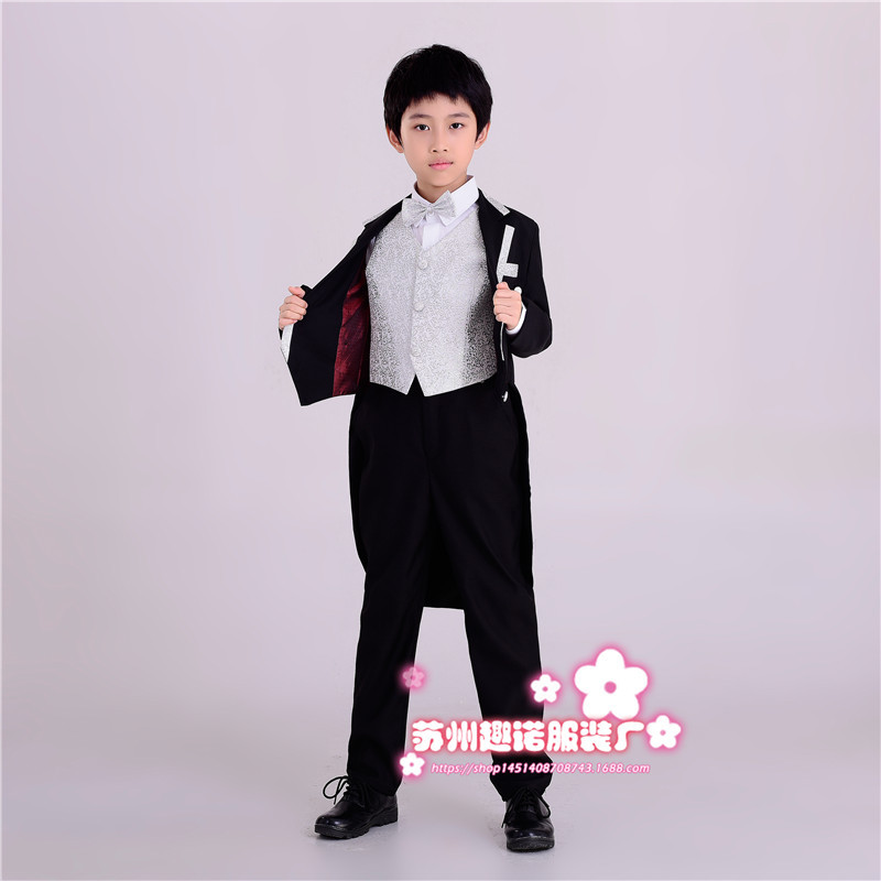 廠傢批發定做新款兒童燕尾服禮服男 幼兒園小學生魔術師演出服裝批發・進口・工廠・代買・代購