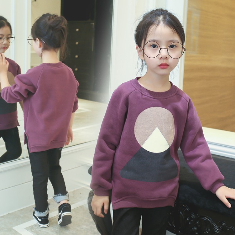 兒童女大童衛衣女童5-14歲小童加絨打底衫加厚上衣秋冬保暖工廠,批發,進口,代購