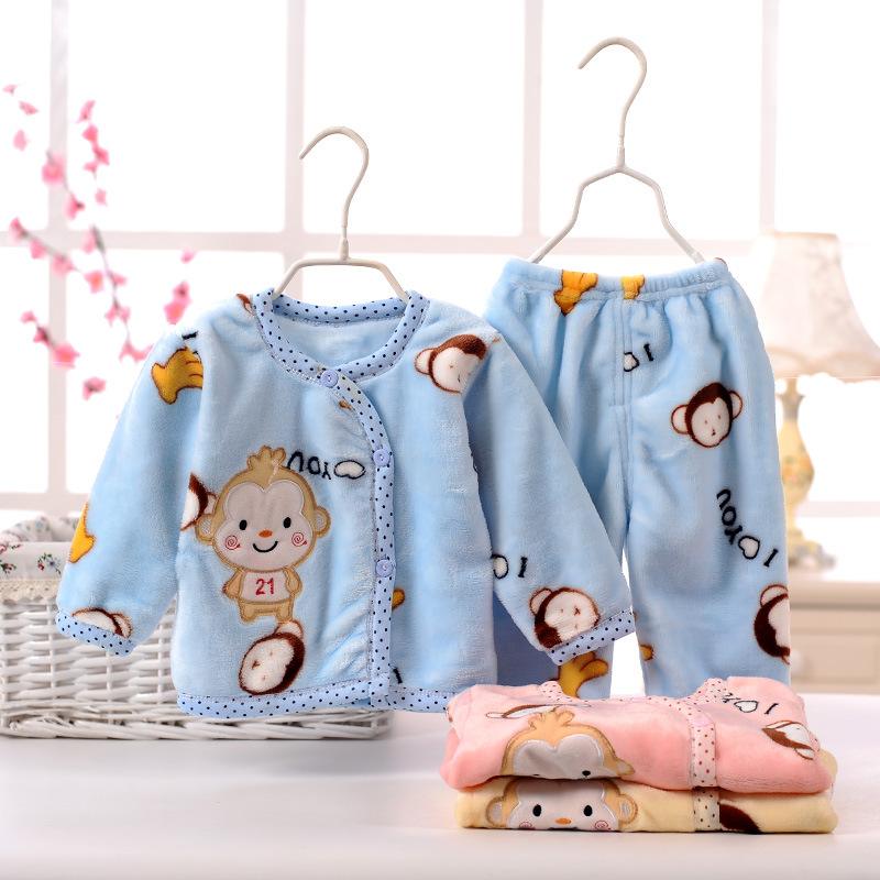 寶寶長袖套裝 男女童法蘭絨套裝 嬰幼兒衣服兒童0-1秋冬新款工廠,批發,進口,代購